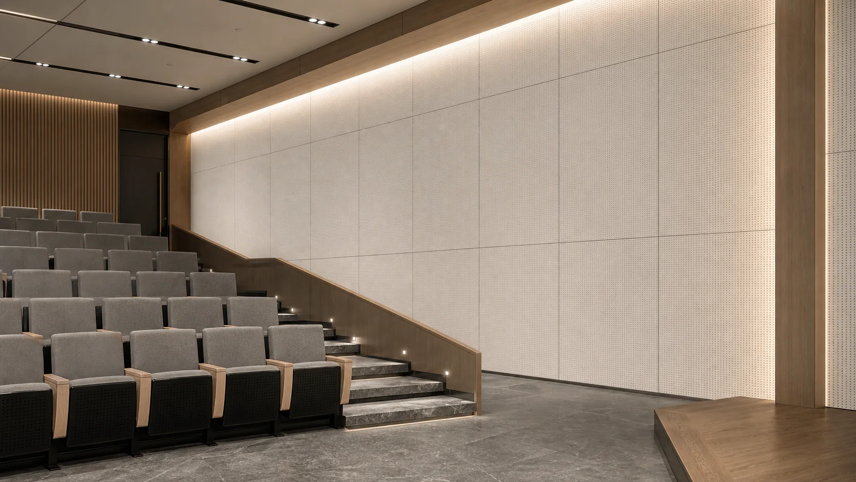 MBF 纳米静音板应用于礼堂和报告厅墙面